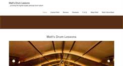 Desktop Screenshot of mattsdrumlessons.com.au